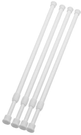 BESTYASH 4 Stück Verstellbare Gardinenstange Aus Metall Einziehbare Teleskopstange Für Fenster Und Türen Ohne Bohren Flexibel Stabil Wohnraum Gardinenhalterung