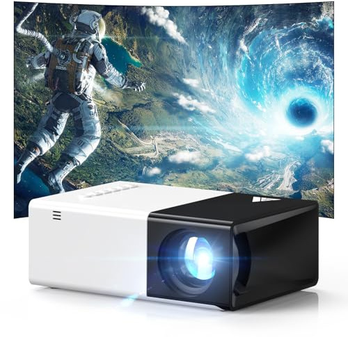 Nasin Projector, Projector with WIFI Support 1080P Video, Bluetooth Portable Small Movie Projector for Home, Bedroom, Outdoor Use, Compatible with TV Stick/Smartphone/Tablet/Laptop/PC/USB/Type C/HDMI