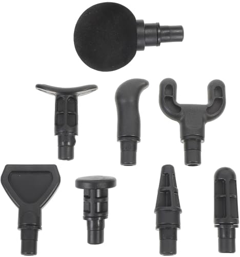 Massageball Ersatz Massagekopf Adapter für Sportmassagegerät, 8 Köpfe | Silikon und Abs, Schwarz, Ergonomisch und Hautfreundlich, für Arme und Oberschenkel