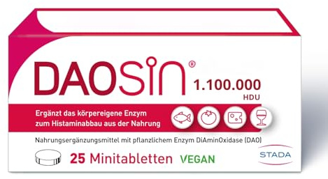 DAOSiN bei Histaminintoleranz, Hochdosiert, 1,1 Mio. HDU pro Tablette, 25 St