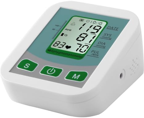 UKCOCO Automatisches Armmessgerät zur Blutdruckmessung mit Abs Material Who Klassifikation Einfache Bedienung und Betrieb mit 4 Aaa Batterien