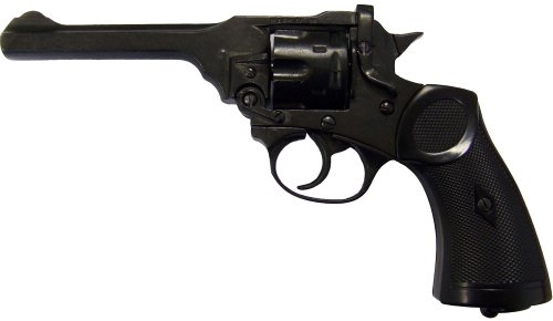 Deko Waffe Webley MK 4 Revolver Kal. 38/200 schwarz 1923 WWII