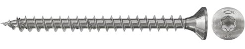 fischer - Vis Power-Fast 3,0x35 Tête fraisée, empreinte TX, inox A2, filetage total/Boite de 200