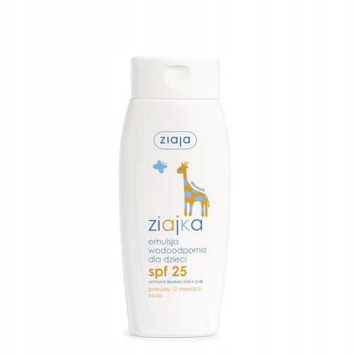 ZIAJA Ziajka Sun Emulsion für Kinder, wasserfest, Spf 25, 150 ml, für praktische Anwendung und einfachen Austausch