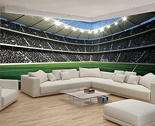 Forwall Fototapete XXL Eckfototapete 624x219 Fussballstadion Panorama Jugendzimmer Jungs Wandtapete Vlies Tapete UV-Beständig Geruchsfrei Montagefertig (741, VEEXXL - 6 Bahnen)