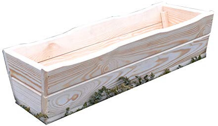 FKL DESIGN Home Deco Cassetta per piante in legno Vaso per piante da giardino pronto assemblato D8 NUOVO grezzo (64 cm)