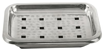 MSV 141271 Seifenschale Seifenablage zum Stellen aus Edelstahl Fès Silber