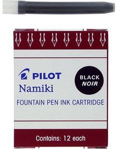 4 PACKS: Namiki IC100 Fountain Pen Ink Cartridge, Black, 12 per Pack (69100)