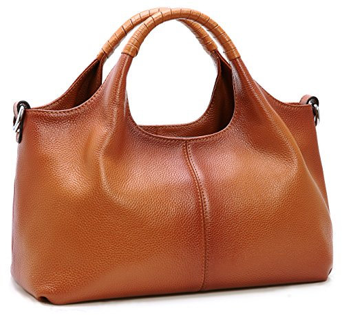 Iswee Damen Leder Tasche kleine echte Leder-Geldbeutel-Handtasche Schultertasche mittel
