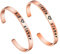 EQLEF Friend Bracelet, verstellbare Edelstahl Manschette Armreif Geschenk für Freunde und Schwestern (Rosegold 2 Stück)