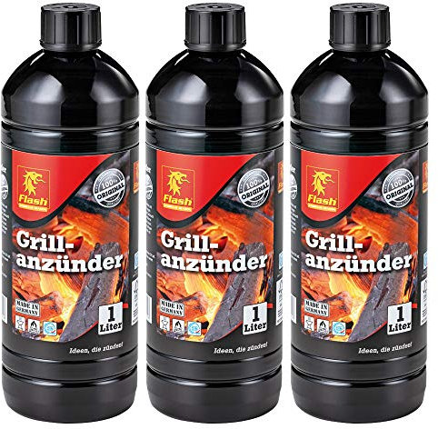 Boomex Flash Grillanzünder Grillanzündhilfe Flüssiganzünder Flüssig Anzünder Grill BBQ, Menge:3 L (5.00EUR/l)