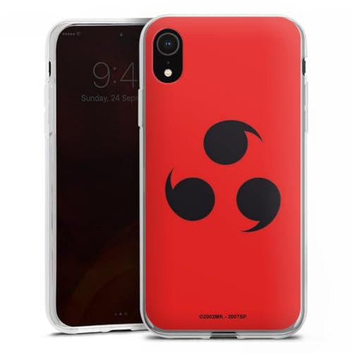DeinDesign Silikon Hülle kompatibel mit Apple iPhone Xr Case transparent Handyhülle Naruto Shippuden Sharingan Offizielles Lizenzprodukt