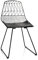 hjh OFFICE 645057 Design Metallstuhl mit Sitzkissen WIREA Metall Schwarz Besucherstuhl Esszimmerstuhl