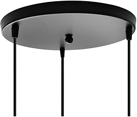 HSDKA Lustre Plafond Auvent-3 Trous Luminaires Pendentif Lampe Disque Base Ronde Plafond Plaque Base Suspension Accessoires D'Éclairage Noir