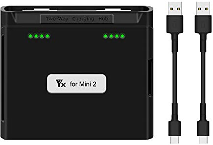 Tineer Intelligent Charging Hub Akkuladeadapter Kompatibel mit DJI Mini 2 / Mini 2 SE/Mini SE Drohne,Schnelllade-Akku-zu-Powerbank-Konverter-Zubehör (Schwarz)
