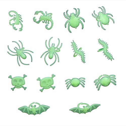 PartyKindom Stk Ringspielzeug Zum Leuchten Bringen Leuchten in Den Dunklen Ringen Halloween-fingerringe Leuchtend Heiligenschein