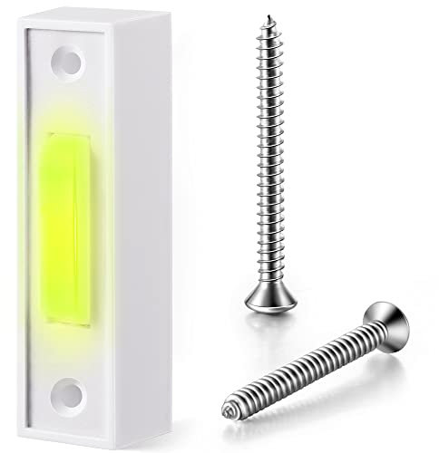 Lighted Doorbell Button, Garage Door Opener Switch with LED Light, 41A4166 Wall Mounted Push to Exit Ringer Button(White,1 Piece)