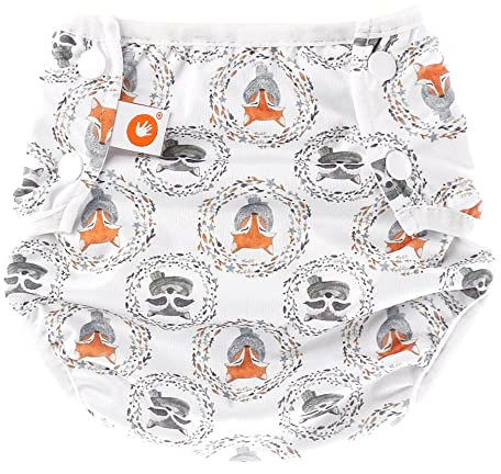 XKKO - waschbare Schwimmwindel - One Size (4-15 kg) -Fox & Raccoon
