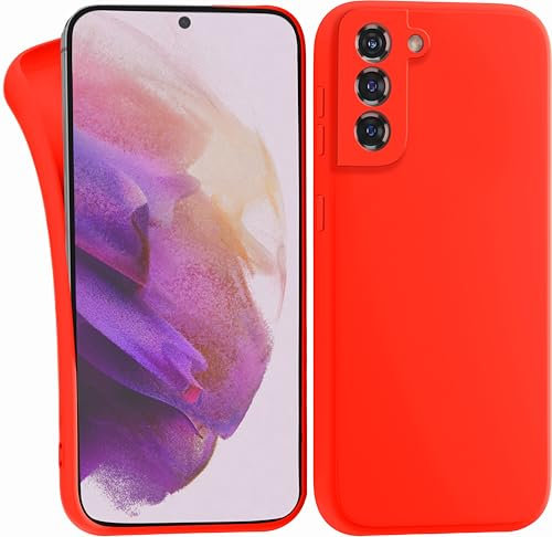 MyGadget Hülle für Samsung Galaxy S21 - robuste Silikon Schutzhülle TPU Case Slim Silikonhülle - Back Cover Kratzfest Handyhülle - Matt Orange