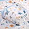 Hivia Musselin Decke 6 Lagig Kuscheldecke Baby Baumwolle 110 x 110 cm Musselin Babydecke Wickeldecke Weiche Decke für Badetuch,Kinderdecke Neugeborene Unisex (Blau Ozean)