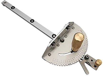 Belupai T-Spur-Gehrungslehre mit Winkelgehrungslehre und Zaunsystem für Tischsäge und Frästisch, 450 mm