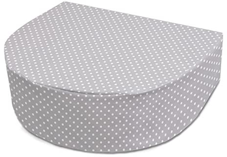 Amilian Sitzkissen gut auch als Nackenkissen, Keilkissen oder Rückenkissen für bequemes Entspannen 30 x 35 cm für Kinder und Erwachsene: Pünktchen KLEIN Grau