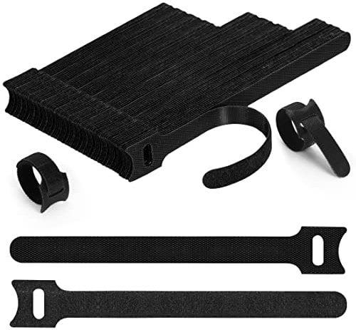 O-Kinee 100pcs wiederverwendbare Klettkabelbinder in 3 verschiedenen Längen—200mm/180m/150mm, Kabel Klettband Wiederverschließbar Klett Kabelbinder Klettverschluss für Home Office Büro und Gartena