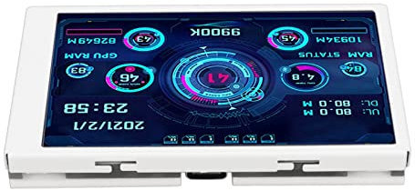 ASHATA 3.5in Computer Temp Monitor,PC Temperature Displayfor Computer Case Secondary Screen Data Monitor, IPS USB Full View Display Small Screen (Black)