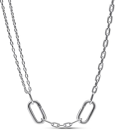 PANDORA ME Doppel-Gliederhalskette aus Sterling Silber, Kompatibel ME Collection, 45mm, 392303C00-45