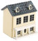 VIONNPPT 1:12 maison de poupée 3D peut ouvrir une cabane miniature en bois, mignon meubles mini ornement de bureau, bricolage artisanat artisanat cadeaux pour enfants et adultes (jaune clair)