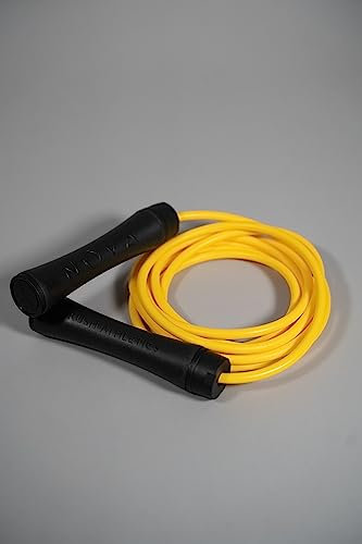 Rush Athletics Nova Rope – Gewichtetes Speed-Springseil, am besten für Boxen, MMA, Cardio-Fitnesstraining, verstellbares 3 m Springseil (schwarz-gelb)