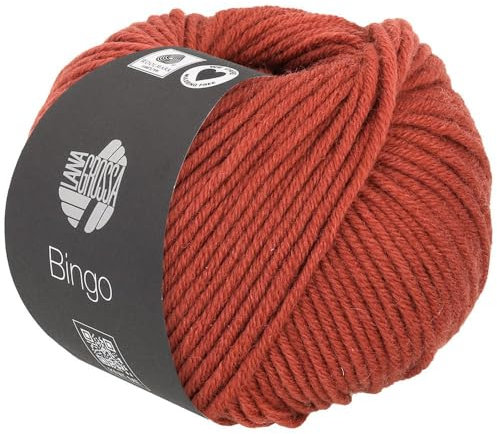 LANA GROSSA Bingo | Extrafeine Merinowolle waschmaschinenfest und filzfrei | Handstrickgarn aus 100% Schurwolle (Merino extrafein) | 50g Wolle zum Stricken & Häkeln | 80m Garn FB 760