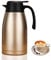 2.2L Thermal Coffee Carafe Jug, Insulated Coffee Jugs, Stainless Steel Thermal Teapot, Double Walled Vacuum Insulated Tea Pot, BPA Free, Warm&Cold Retention for Tea,Water and Drink-Golden