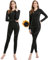 Uniuni Skiunterwäsche Damen Warm Thermounterwäsche Set Winter Ski Unterwäsche Frauen Thermo Motorrad Funktionsunterwäsche Langarm Thermowäsche Gefüttert Funktionswäsche Outdoor Skiwäsche Grau 36