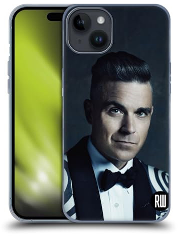 Head Case Designs Offizielle Robbie Williams Gedrucktes Smoking Kalendar Soft Gel Handyhülle Hülle kompatibel mit Apple iPhone 15 Plus