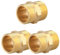Racor de latón de doble tetón macho G3/4(Ø 25,7mm),3PCS Racor de doble tetón hexagonal G3/4 macho/macho,Pieza de conexión 2 racores de rosca macho Racores de latón Racor roscado