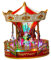 Fenteer Beleuchtete Weihnachtskarussell-Spieluhr, Karussellstatue, dekoratives Tischornament für Weihnachten, Festival, Party, Dekoration, Geburtstagsgeschenk, 27x23.5cm