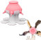 Puppy Feeders for Multiple Puppies, 300ml Cute Pet Nipple Milk Feeder Adjustable Height Silicone Nipples Puppy Feeder with 5 Nipples for Newborn Puppy Kitten