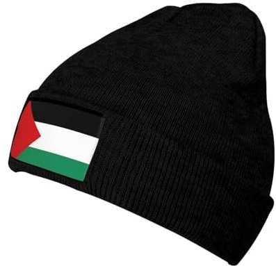ASYG Niedliche Flaggenmütze, für Herren und Damen, Slouchy Beanie, Winter, Strickmütze, weiche Skimütze, Unisex, Palästina-Flagge - A8715, Einheitsgr��e