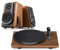 Edifier S1000MKII Active Bluetooth Bookshelf Speakers with Pro-Ject E1 BT Bluetooth Turntable - Walnut
