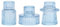 HofferRuffer Lot de 3 bougeoirs en verre pour bougies chauffe-plat coniques, piliers, bougies chauffe-plat, pour centre de table, mariage, anniversaire, cadeaux (bleu)