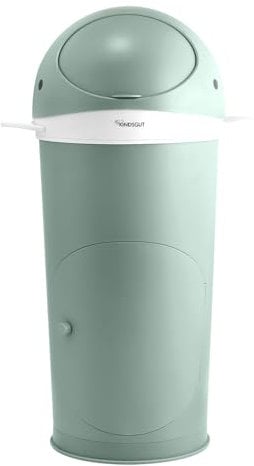Kindsgut Windeleimer Wal aquamarin inkl. Nachfüllfolie, geruchsdicht durch doppelte Geruchsklappe, leichte Reinigung, schönes Wal-Design