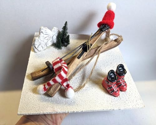 Geldgeschenk Ski Skifahren Winter – Handgefertigte Geschenkverpackung für Geld & Gutschein – Originelle Deko für Skiurlaub, Reise, Geburtstag & Hochzeit mengg004