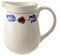 Kanne Wasserkrug Keramik Karaffe Krug creme mit Blumen Dekor 2,5 L