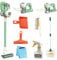 BAYMI Kinder Staubsauger, die wirklich funktioniert 9Pcs Aged 3+ Reinigung Set für Kleinkinder Spielzeug Cleaner Kinder Besen und Kehrblech Set Schrubber Bürsten Junge Mädchen Geschenke (950Grün)