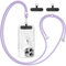 caslord Cordon Telephone Portable, Avec 2 Patchs Noirs Durables, Lanière de Téléphone Portable 1,6m Adjustable, Collier Compatibles avec Tous Les Smartphones et Plupart des Coques-Violet clair