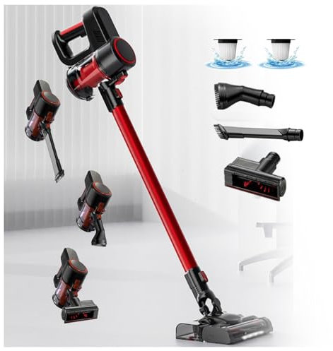 MeLtor Aspirateur Balai Laveur sans Fil 5 en 1 Compact - Puissant 16000Pa, Aspirateur Laveur Vapeur pour Sol Dur Tapis Poils d'animaux Voiture