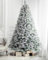 Albero di Natale artificiale con neve non illuminata, senza luci, senza luci, punte di ramo di abete per casa, ufficio, decorazione per feste, senza base pieghevole preilluminata