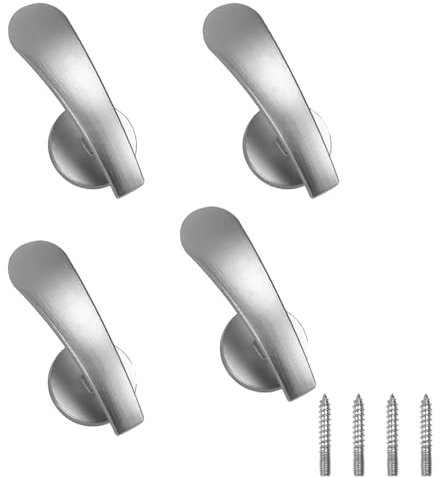 4 Pcs Curtain Tie Backs Hooks, Tie Back Hooks For Curtains, Aluminum Alloy curtain Hooks, For Key, Hanger And Curtain Tieback