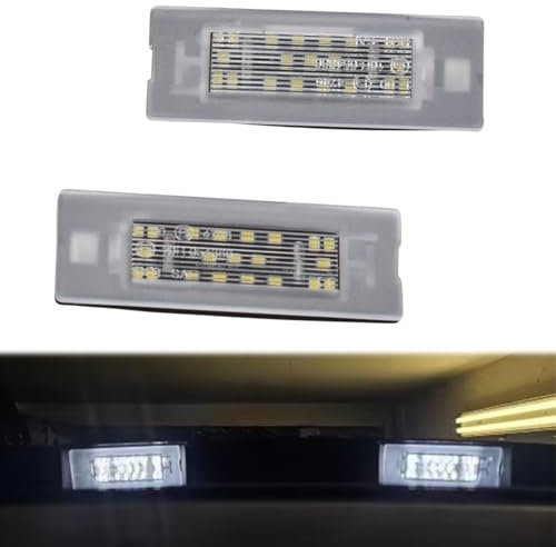 Kakulkomen 2 Stück LED Kennzeichenbeleuchtung für Auto Kennzeichenbeleuchtung kompatibel für Fia=t Panda Mk3 Typ 169 MK4 312 319-71734797